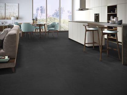 Arkety black paver tile in kitchen setting