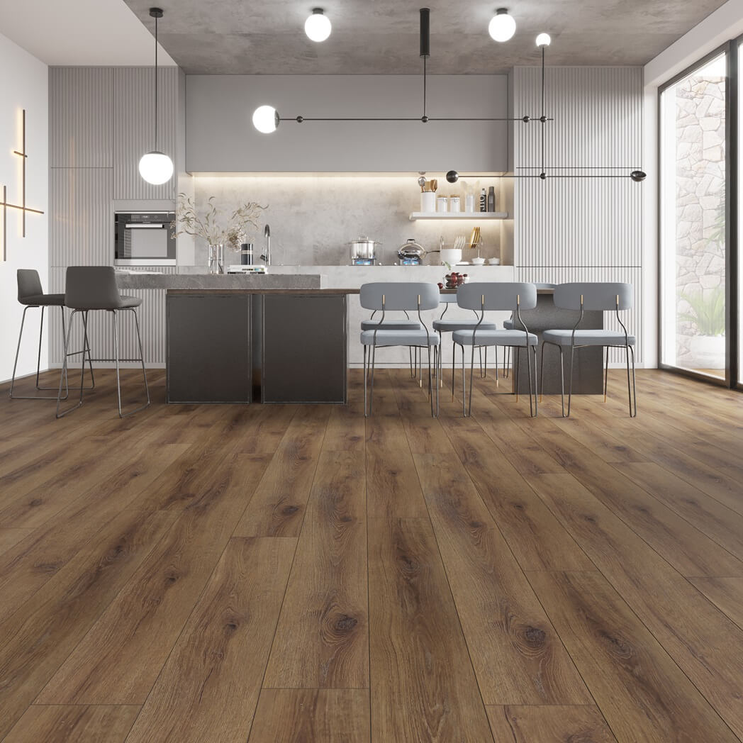 Monterey ultra max red rock vinyl flooring in kitchen setting