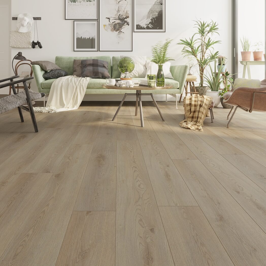 Monterey ultra max serenity vinyl flooring in living room setting